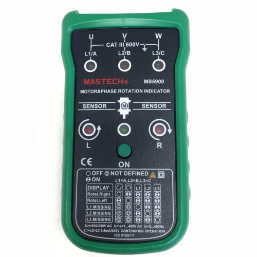 Motor Three Phase Rotation Indicator Meter - MS5900