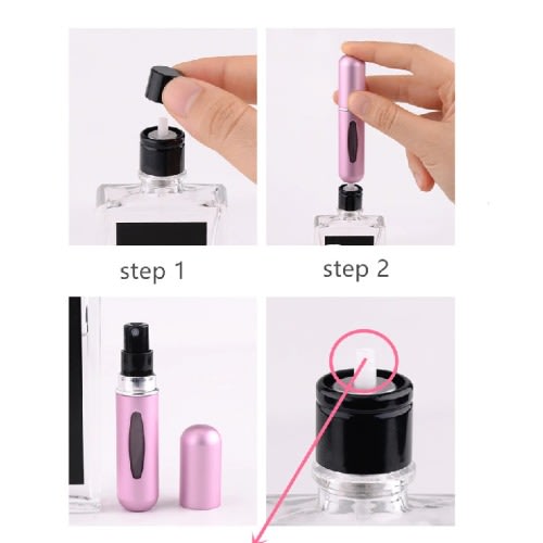 Perfume Atomizer Spray Bottle - 5ml - Silver