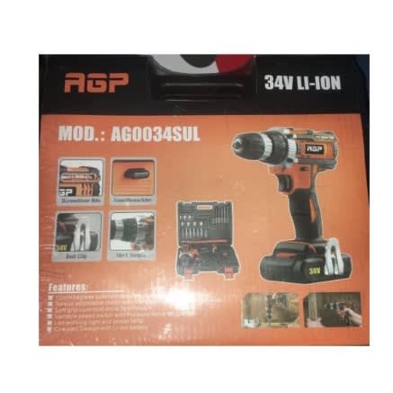 Cordless Rechargeable Battery Drill Machine 34V Double Battery Drilling Machine