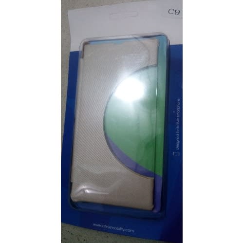 Smart Flip Cover for Tecno Camon C9 - Gold