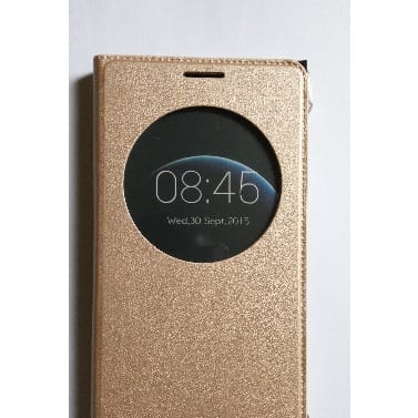 Smart Flip Cover for Tecno Camon C9 - Gold