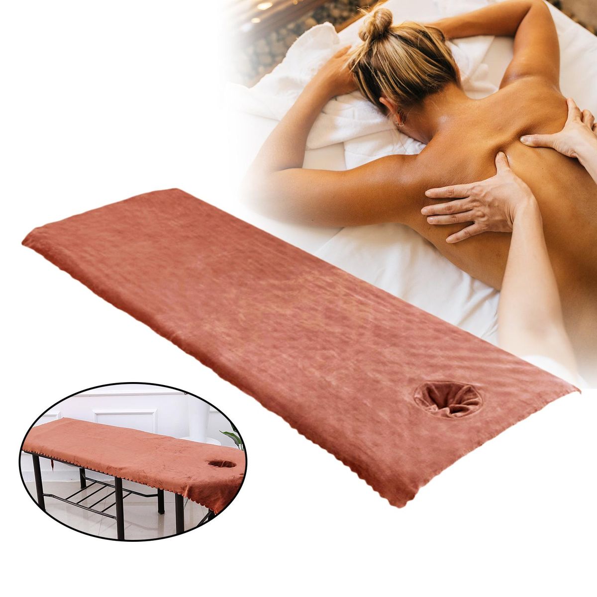 Table Sheet Covers With Face Breath Hole/ Polyester Coffee