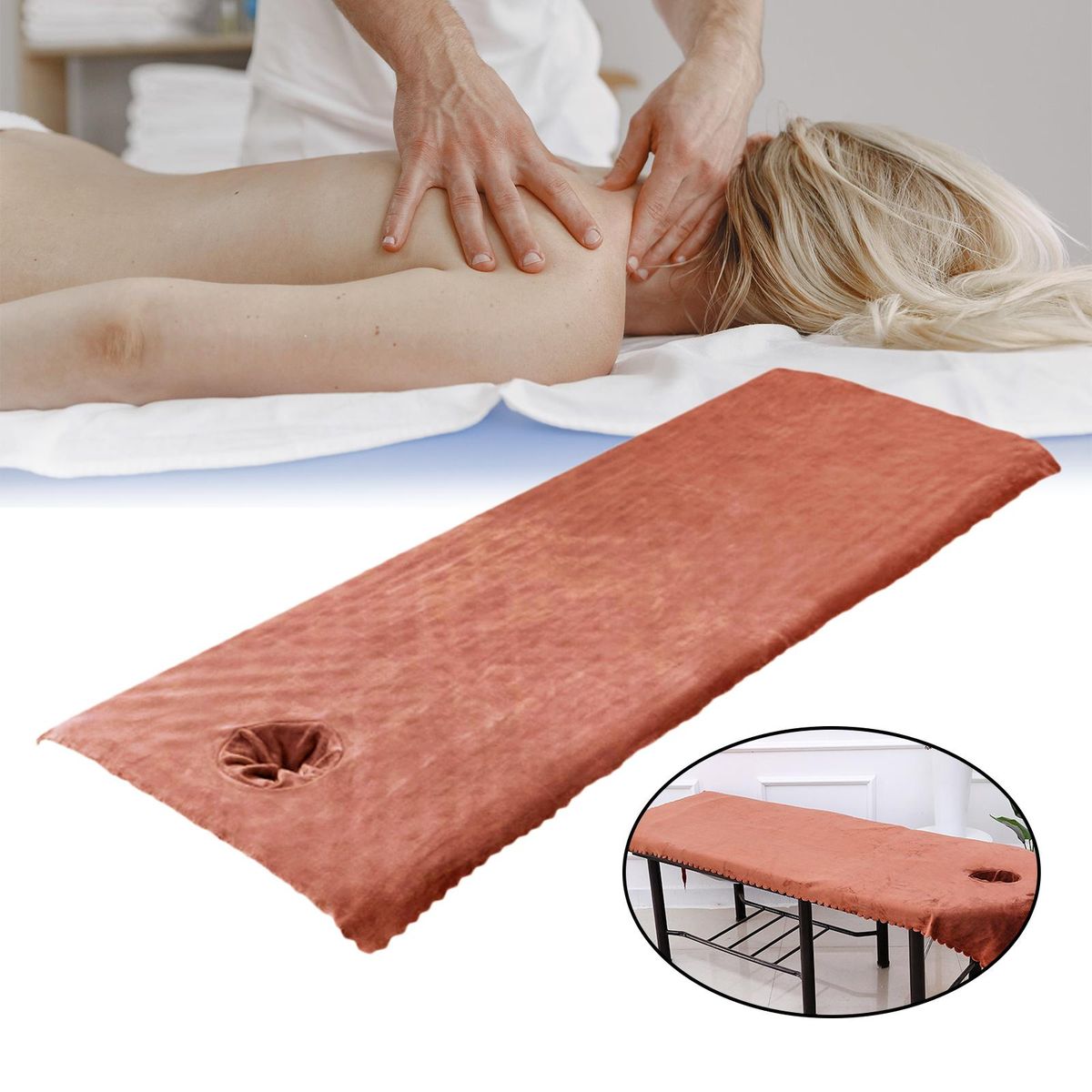 Table Sheet Covers With Face Breath Hole/ Polyester Coffee