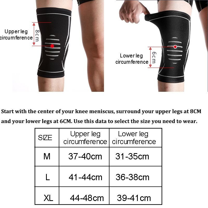 Fitness Kneeling Sports Knit Knee Pads Leg Brace Gym