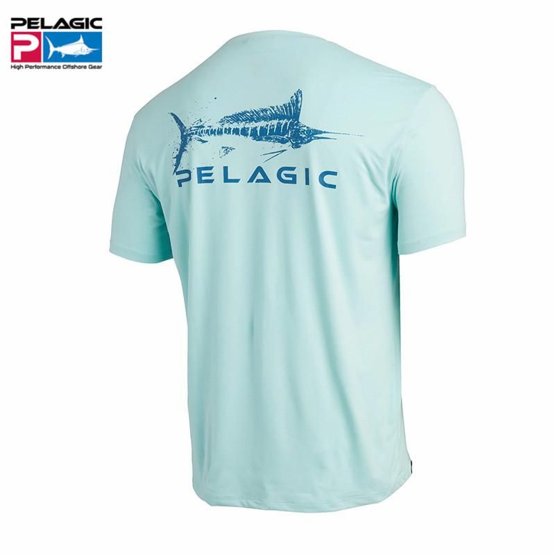 Pelagic Fishing Shirt Outdoor Men Short Sleeve T Shirt Fish Apparel UPF50 Sun Protection Wear Breathable Hooded Angling Clothing