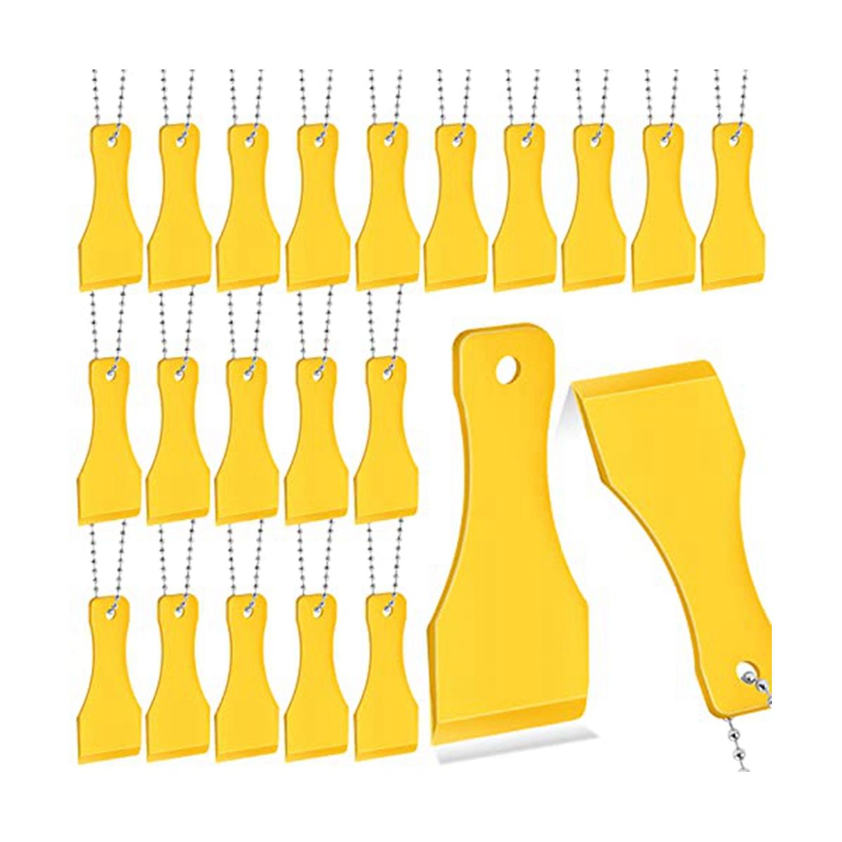 20 PCS Plastic Scraper Tool Keychain Lottery Ticket