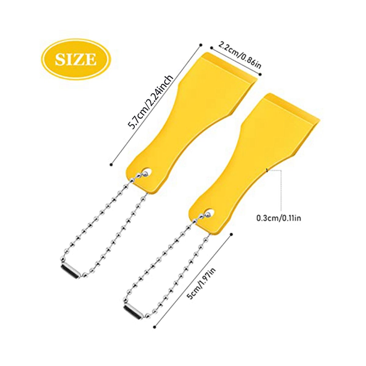 20 PCS Plastic Scraper Tool Keychain Lottery Ticket