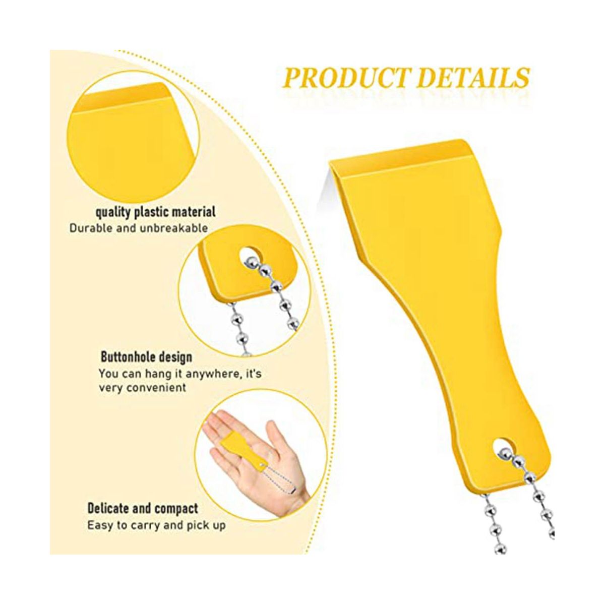 20 PCS Plastic Scraper Tool Keychain Lottery Ticket