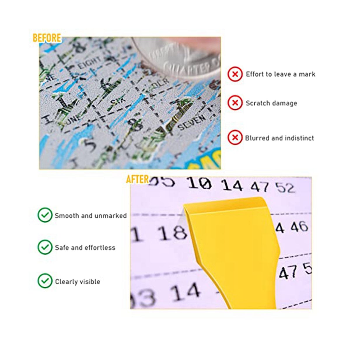 20 PCS Plastic Scraper Tool Keychain Lottery Ticket