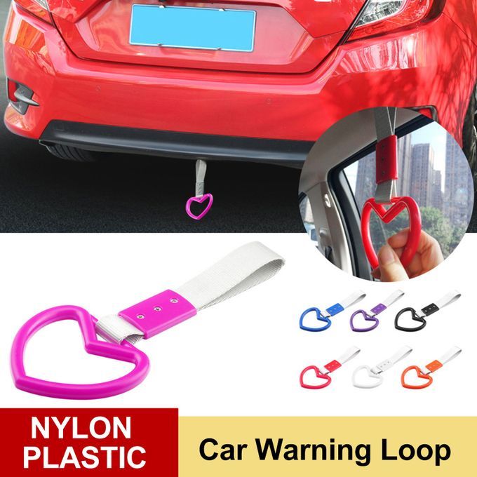 Warning Strap Heart Shape Decoration Lightweight-Red