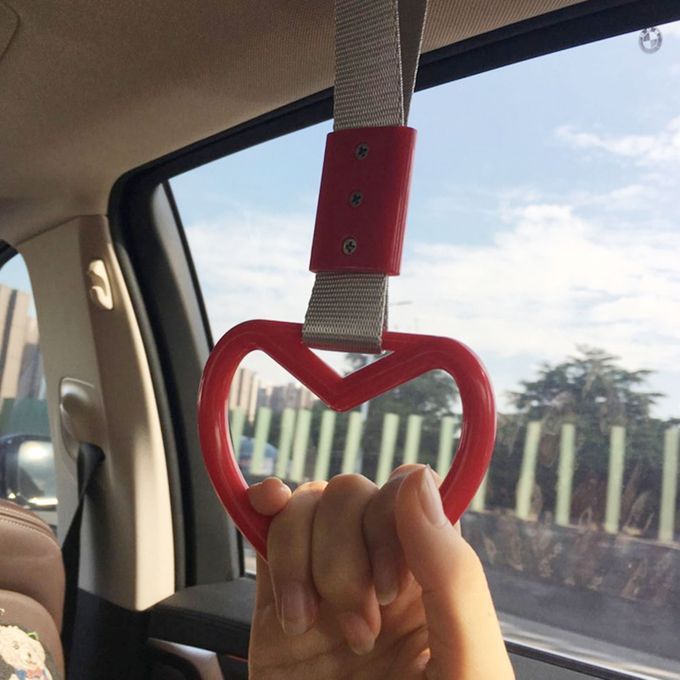Warning Strap Heart Shape Decoration Lightweight-Red