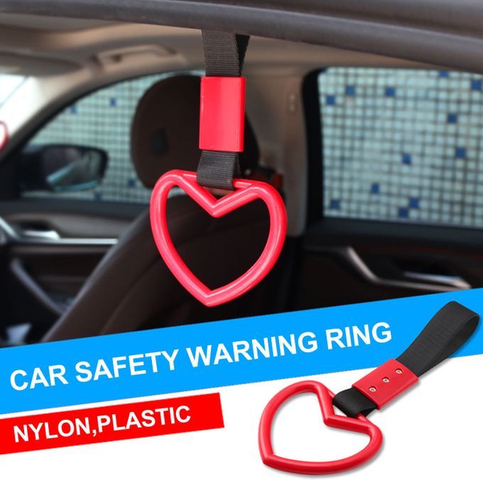 Warning Strap Heart Shape Decoration Lightweight-Red