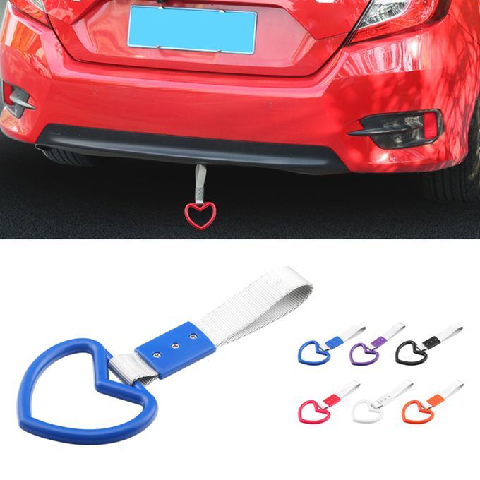 Warning Strap Heart Shape Decoration Lightweight-Red