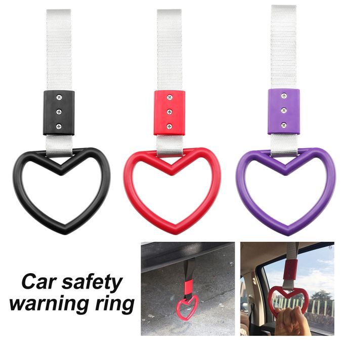 Warning Strap Heart Shape Decoration Lightweight-Red