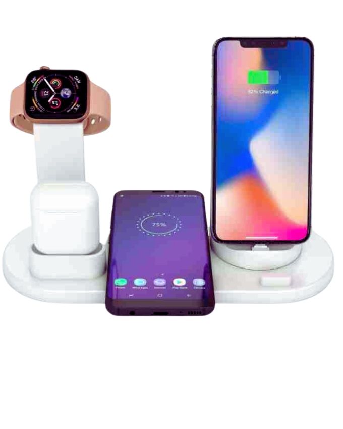 Multifunctional 3-in-1 Smartphone Charging Station