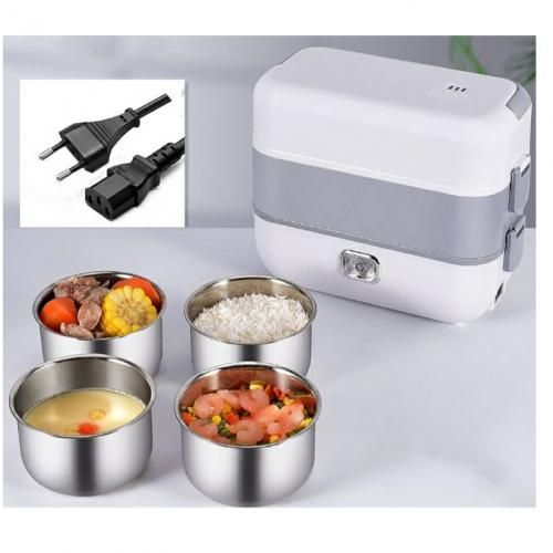 2 Step Electric Lunch Box And Food Steamer