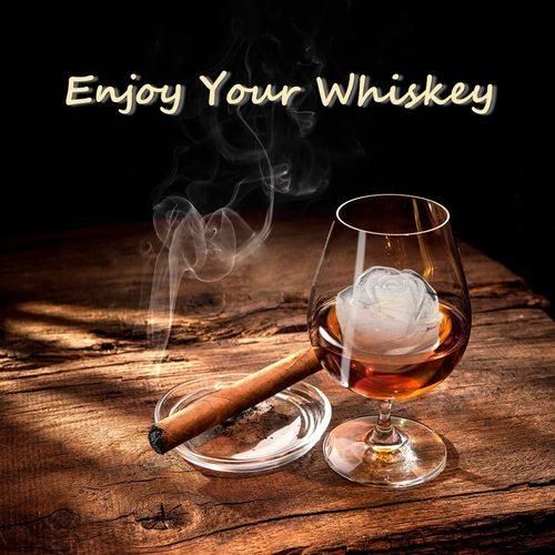 Crystal Clear Ice Ball Maker Ice Ball Press Spherical Whiskey Tray Mould Bubble-Free Ice Cube Maker 2.35 Inch Rose Ice Cube Tray