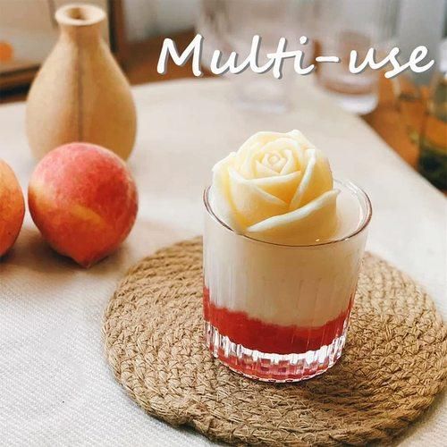 Crystal Clear Ice Ball Maker Ice Ball Press Spherical Whiskey Tray Mould Bubble-Free Ice Cube Maker 2.35 Inch Rose Ice Cube Tray