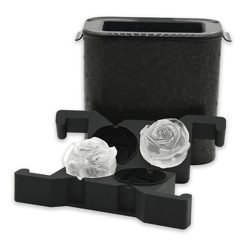 Crystal Clear Ice Ball Maker Ice Ball Press Spherical Whiskey Tray Mould Bubble-Free Ice Cube Maker 2.35 Inch Rose Ice Cube Tray