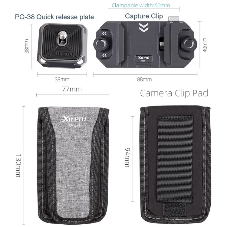 XILETU Camera Quick Release Plate,Spec: With Pad