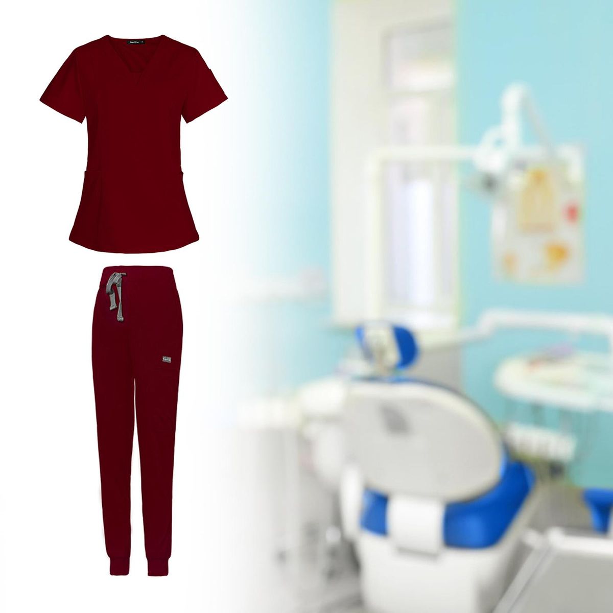 Nursing Scrubs Uniform Soft Blouse With Scrub Top And S