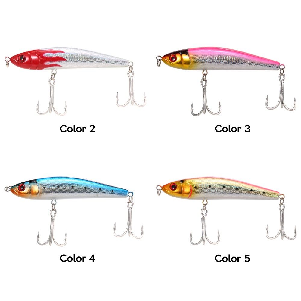 15cm 84g Sinking Pencil Lure Hard Bait Fishing Lure With 2