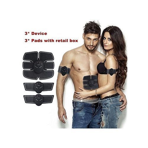 Six Packs Abs Trainer & Tummy Trimmer Fat Burner - Black