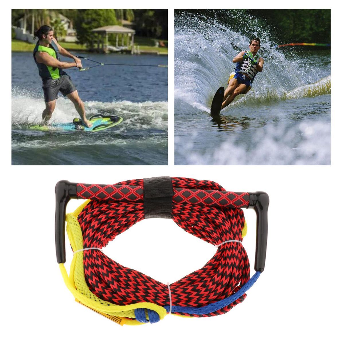 75ft Water Ski Rope Knee Board Floating Surf Rope With Red