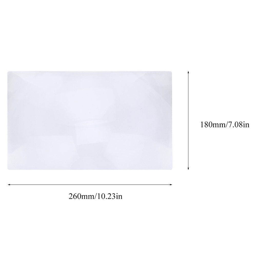 XL Full Page Magnifying Sheet Fresnel Lens 3X Magnification Magnifier Silvery