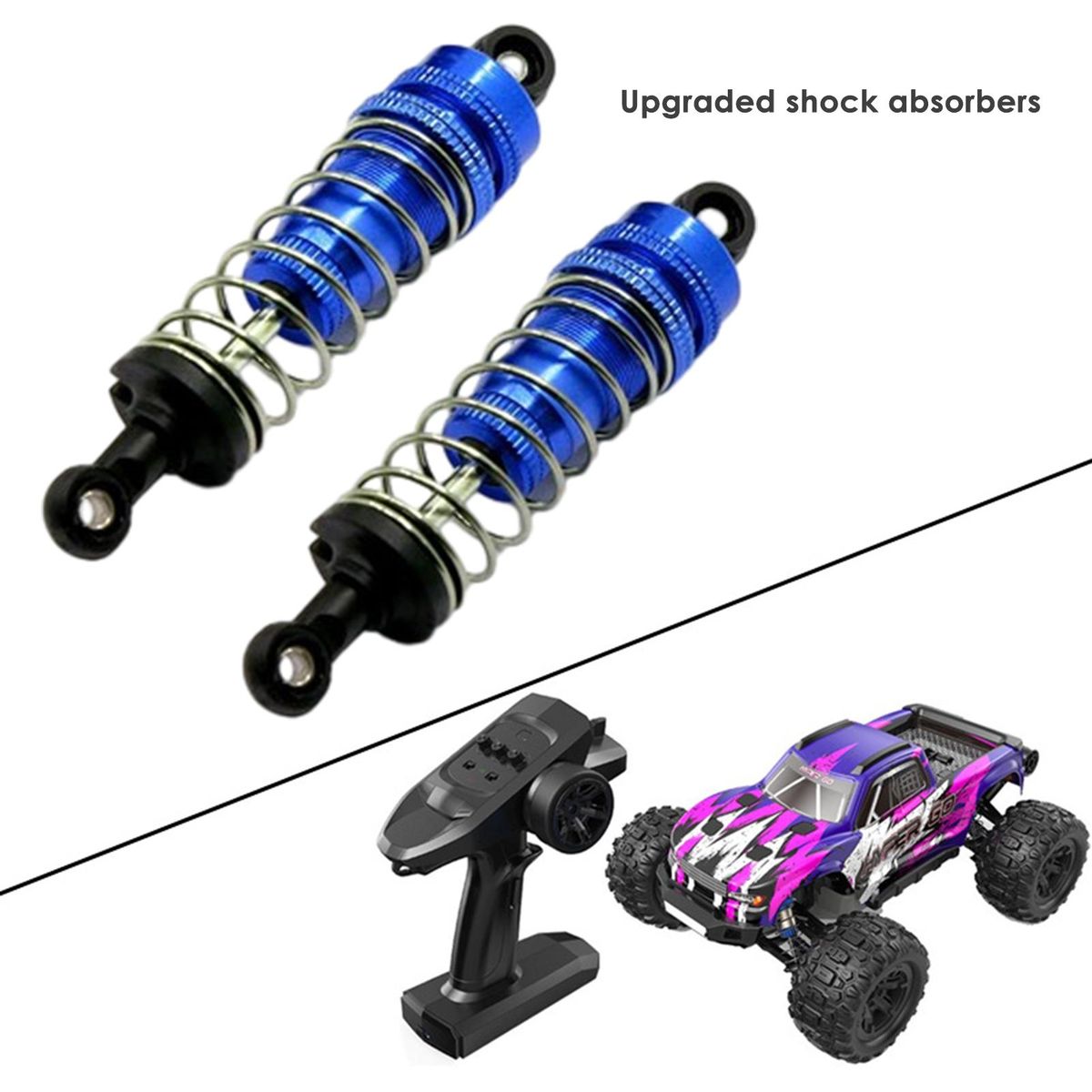 1 Pair Shock Absorber Dampers Four-wheel Drive Brushless Shock Absorbers Dark Blue