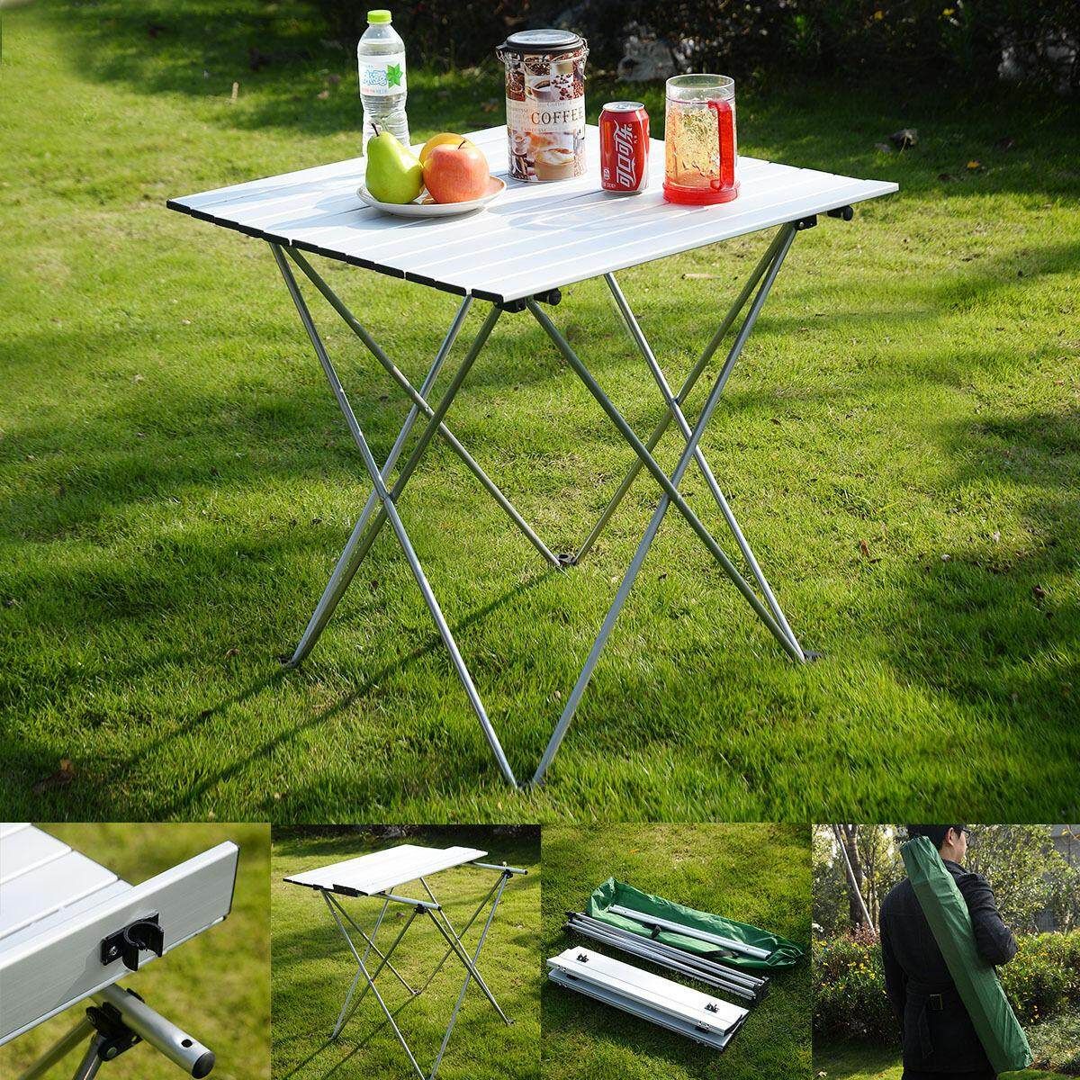 Foldable Portable Table Roll Up Aluminum Alloy Picnic Outdoor Camping Ultralight