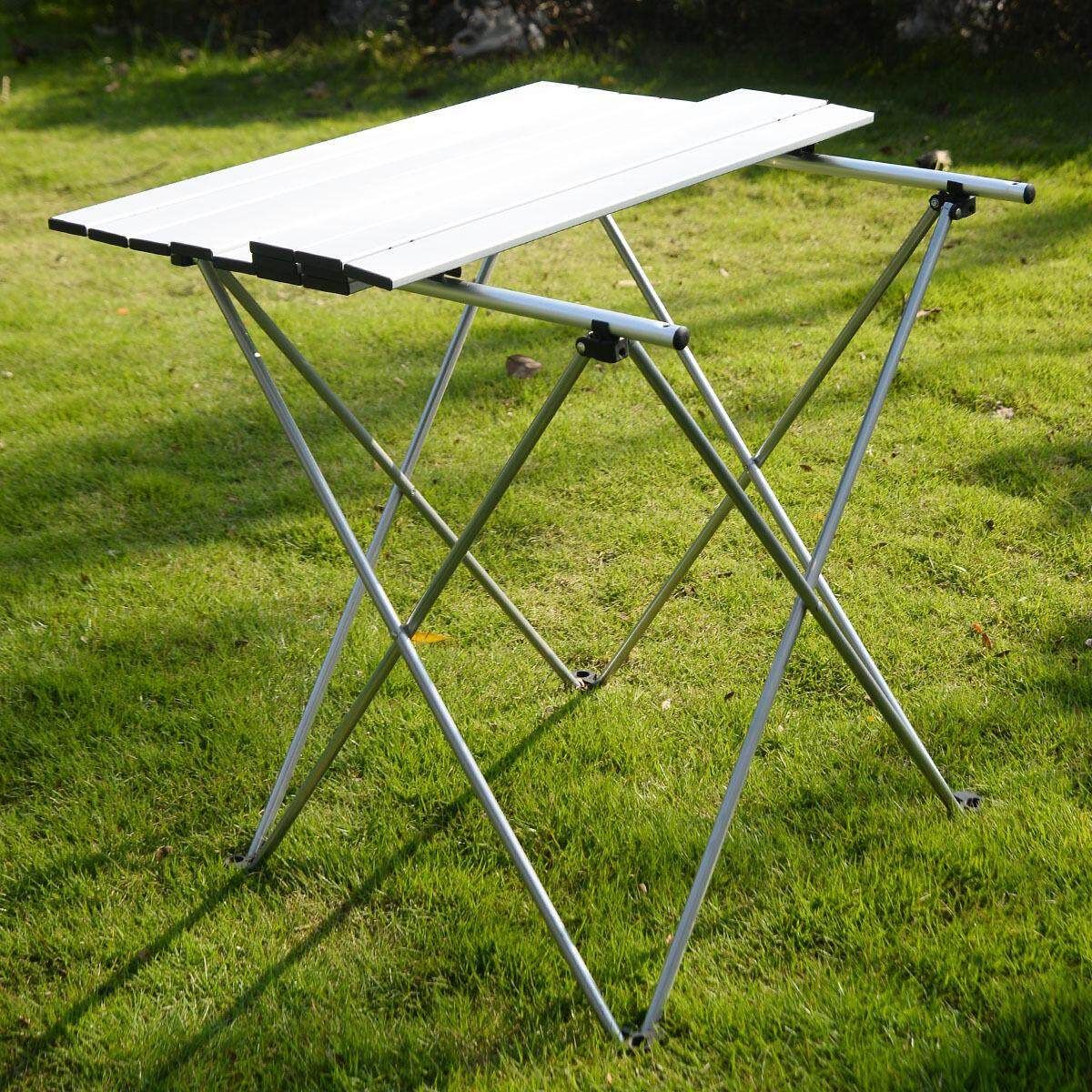 Foldable Portable Table Roll Up Aluminum Alloy Picnic Outdoor Camping Ultralight