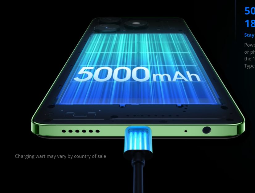 Spark 10C (KI5k) 6.6" HD+ 90Hz, 128GB ROM + Up To 8GB RAM, 16MP + 8MP Selfie, 5000mAh Type-C, 4G - Blue