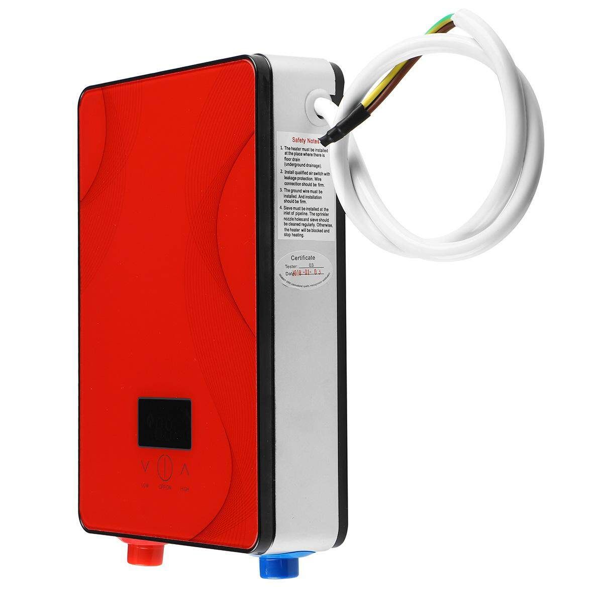 6.5KW 220V Electric Tankless Water Heater Instant Hot Boiler Bathroom Shower Water Heating Tools