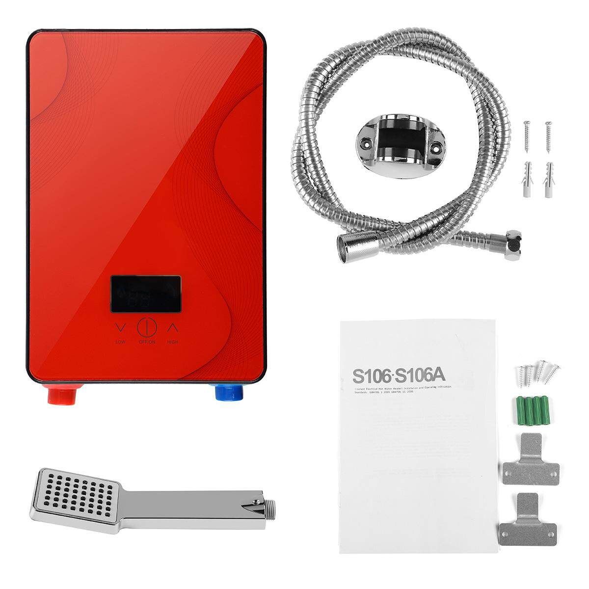 6.5KW 220V Electric Tankless Water Heater Instant Hot Boiler Bathroom Shower Water Heating Tools