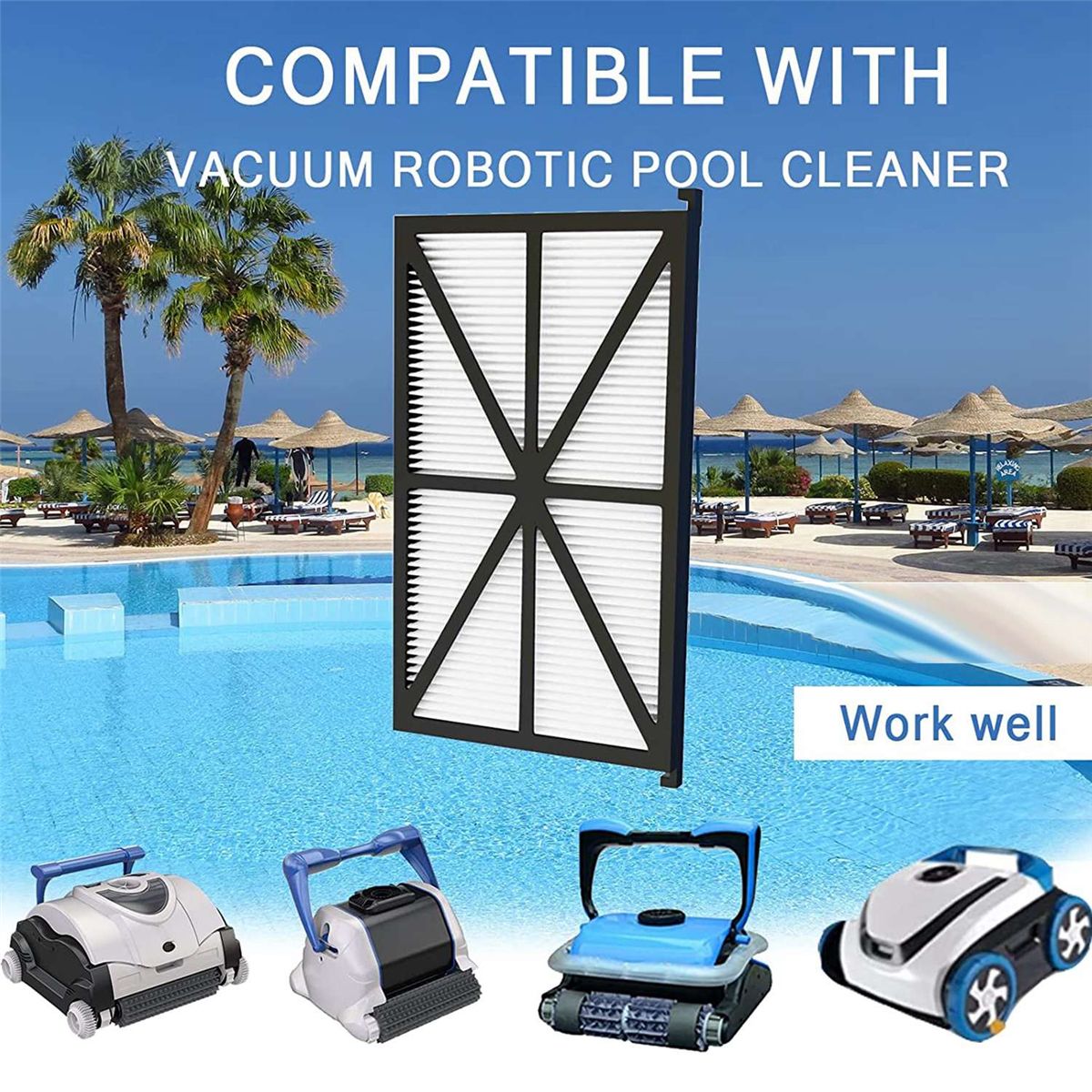 2 Pack RCX70101PAK2 Replacement Robotic Pool Cleaner