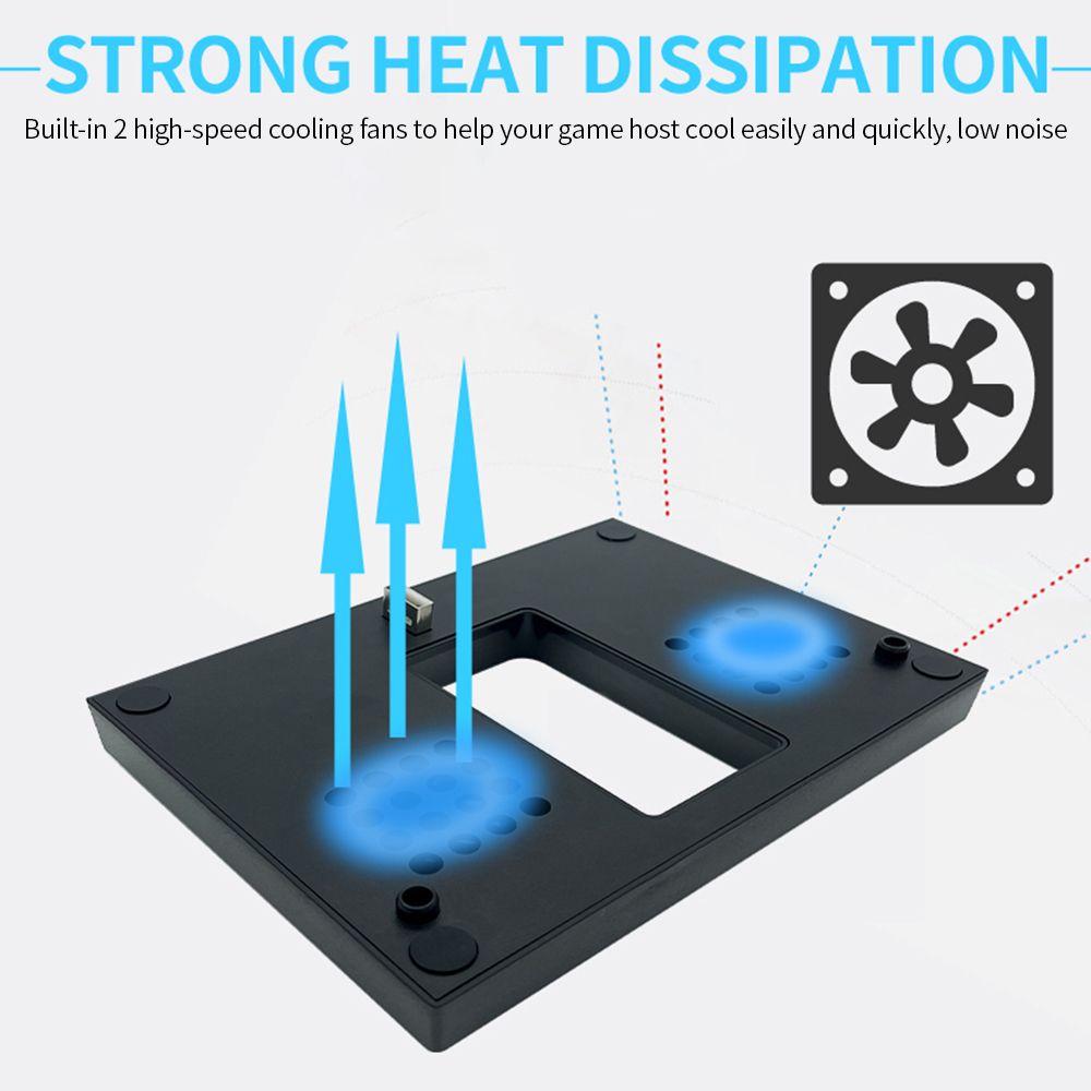 Game Console Cooling Fan With 2 High-speed Cooling Fans