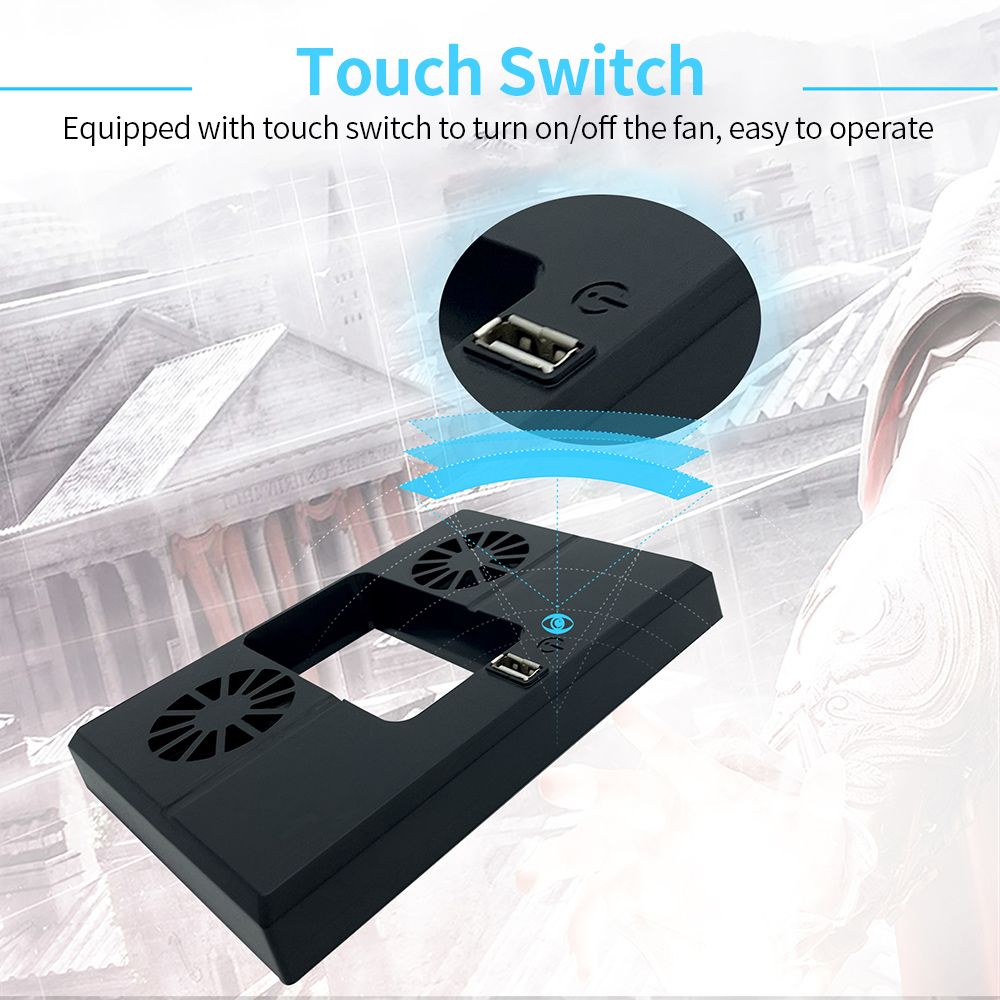 Game Console Cooling Fan With 2 High-speed Cooling Fans