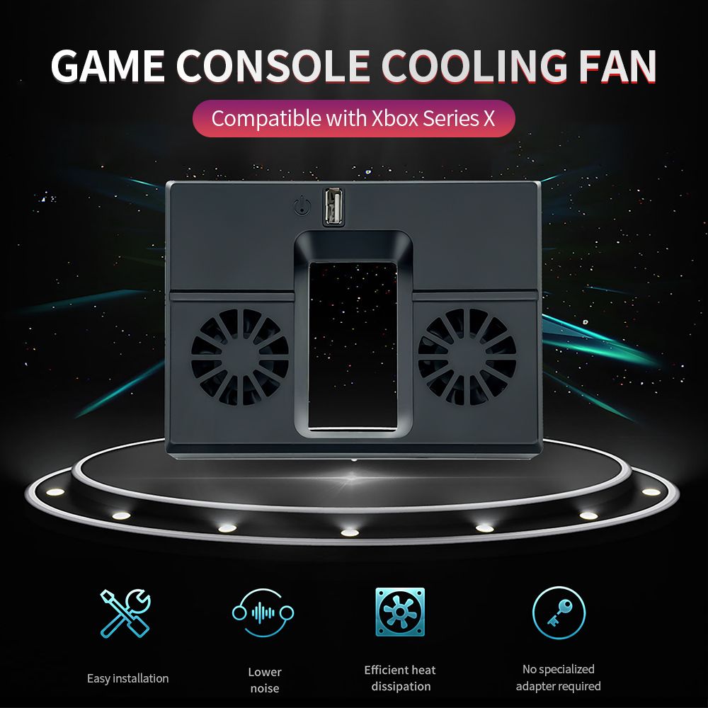 Game Console Cooling Fan With 2 High-speed Cooling Fans