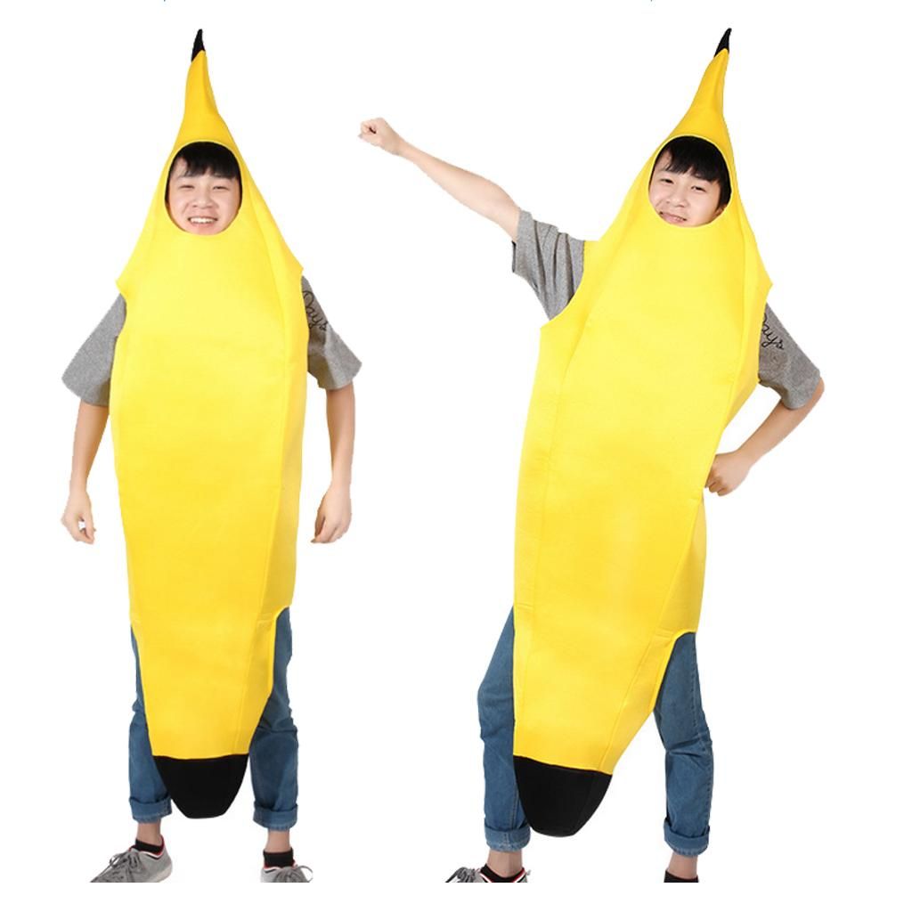 Funny Adult Banana Fancy Dress Costume Outfit