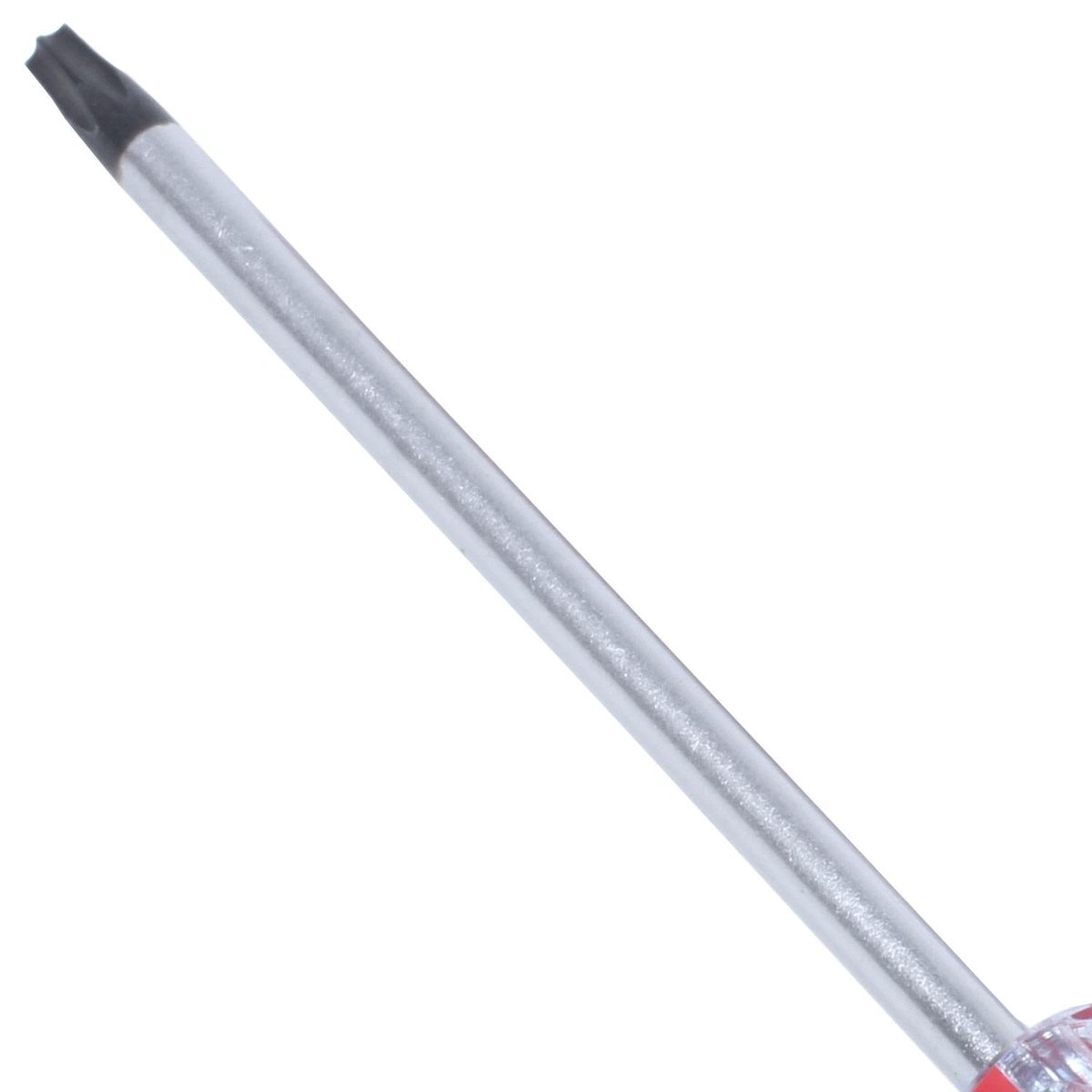 2 Pcs Red Clear Antislip Handle 4mm Magnet Tip T25 Security Torx Screwdrivers