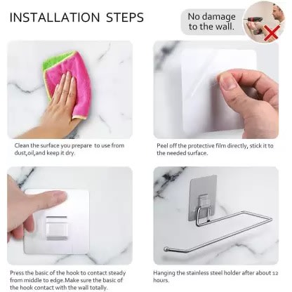 Stainless Wall Mount Multipurpose Holder