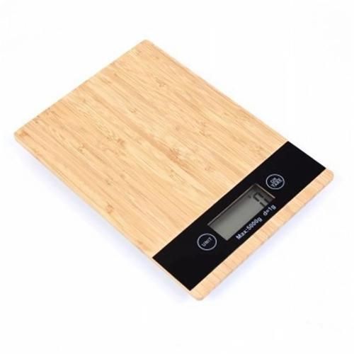 Wooden Kitchen Scale Environmental Wood Food Scale Household Coffee Scale LED Electronic Scale Bamboo Baking Scale 5KG/1g
