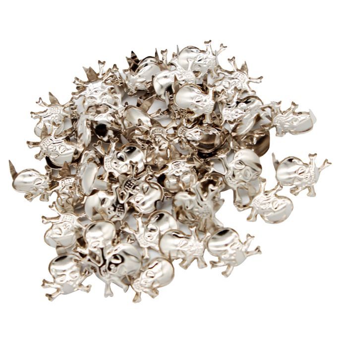 150Pcs Retro Silver Skull Rivet Studs Claw For DIY Shoes Bags Leather