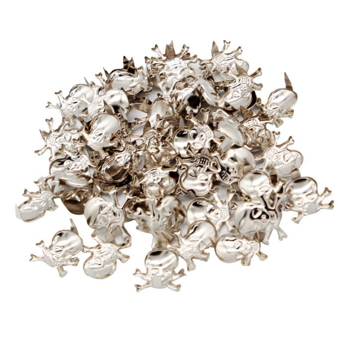 150Pcs Retro Silver Skull Rivet Studs Claw For DIY Shoes Bags Leather