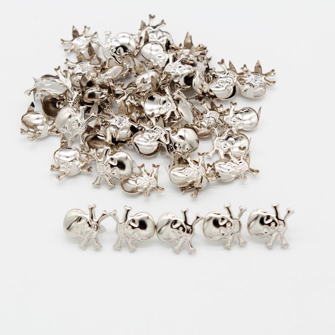 150Pcs Retro Silver Skull Rivet Studs Claw For DIY Shoes Bags Leather
