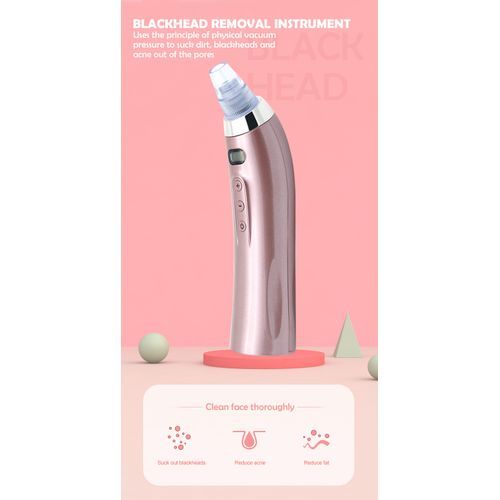 Nose&Face Pore Pimple Blackhead Acne Blemish Remover Cleaner Skin Care+5 Pcs Beauty Head Vacuum Suction Electric Device (Rechargeable)