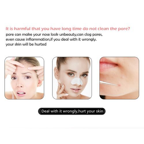 Nose&Face Pore Pimple Blackhead Acne Blemish Remover Cleaner Skin Care+5 Pcs Beauty Head Vacuum Suction Electric Device (Rechargeable)