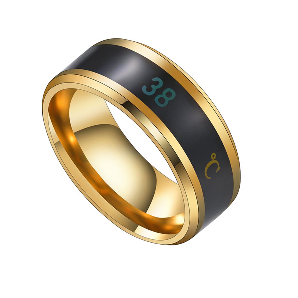 Temperature Ring Titanium Steel Mood Emotion Feeling Intelligent Temperature Sensitive Rings For Women Men Waterproof Jewelry