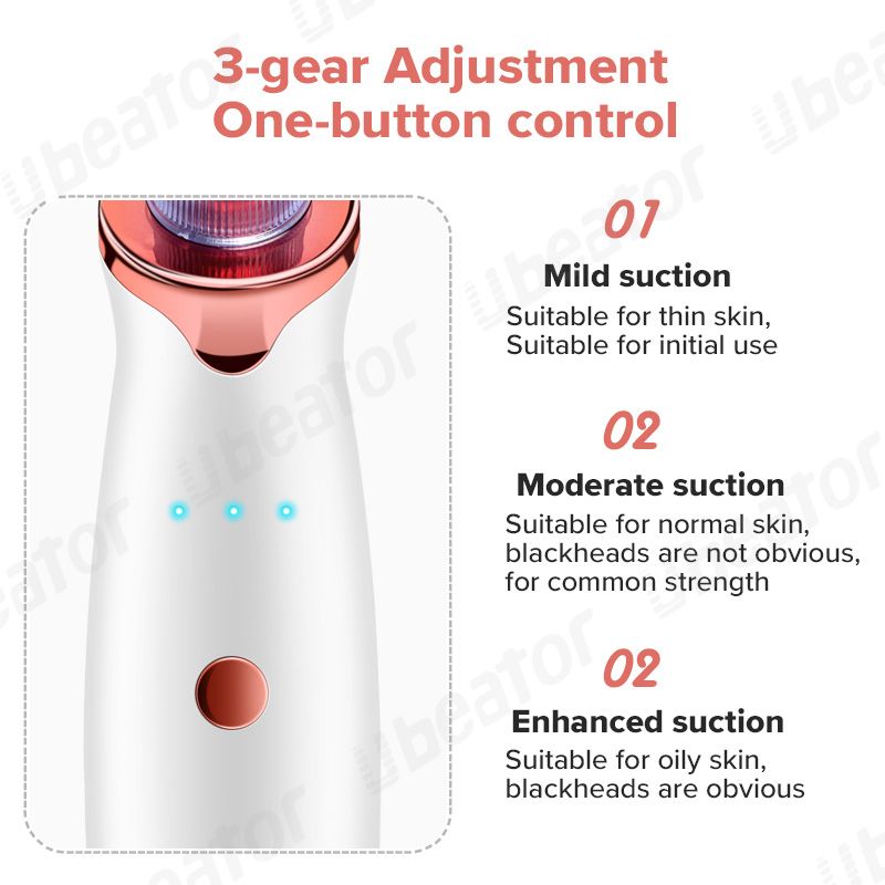 USB Charging Vacuum Suction Blackhead Remover For Nose,Facial Pore Acne Grease Cleaner Skin Care-A5